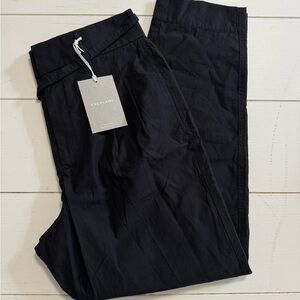 Everlane The Poplin Pleated Tapered Pants